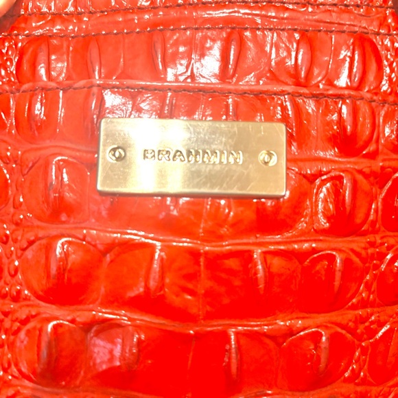 Brahmin Asher Pink Satchel with Crocodile Embossed Texture Purse - Picture 3 of 7